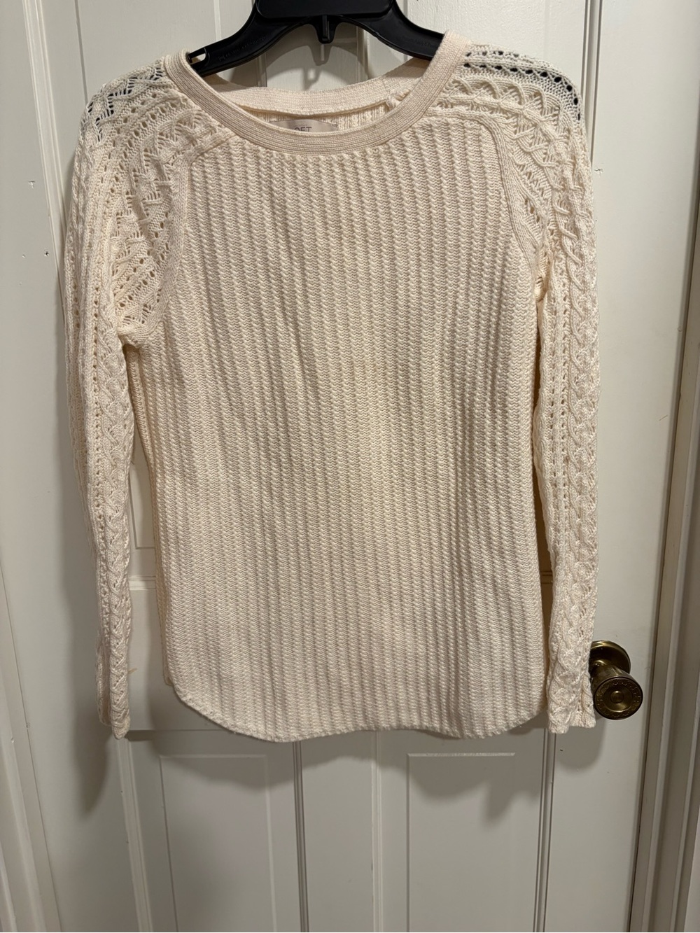LOFT Cream Knit Sweater Size Small